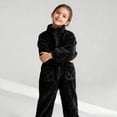 thumbnail image 5 of Coerni Girls and Toddlers Fuzzy Fleece Sweatsuit Cozy Flannel Activewear Kids Winter Warm Sherpa Thermal Set Underwear Zipper, 5 of 6