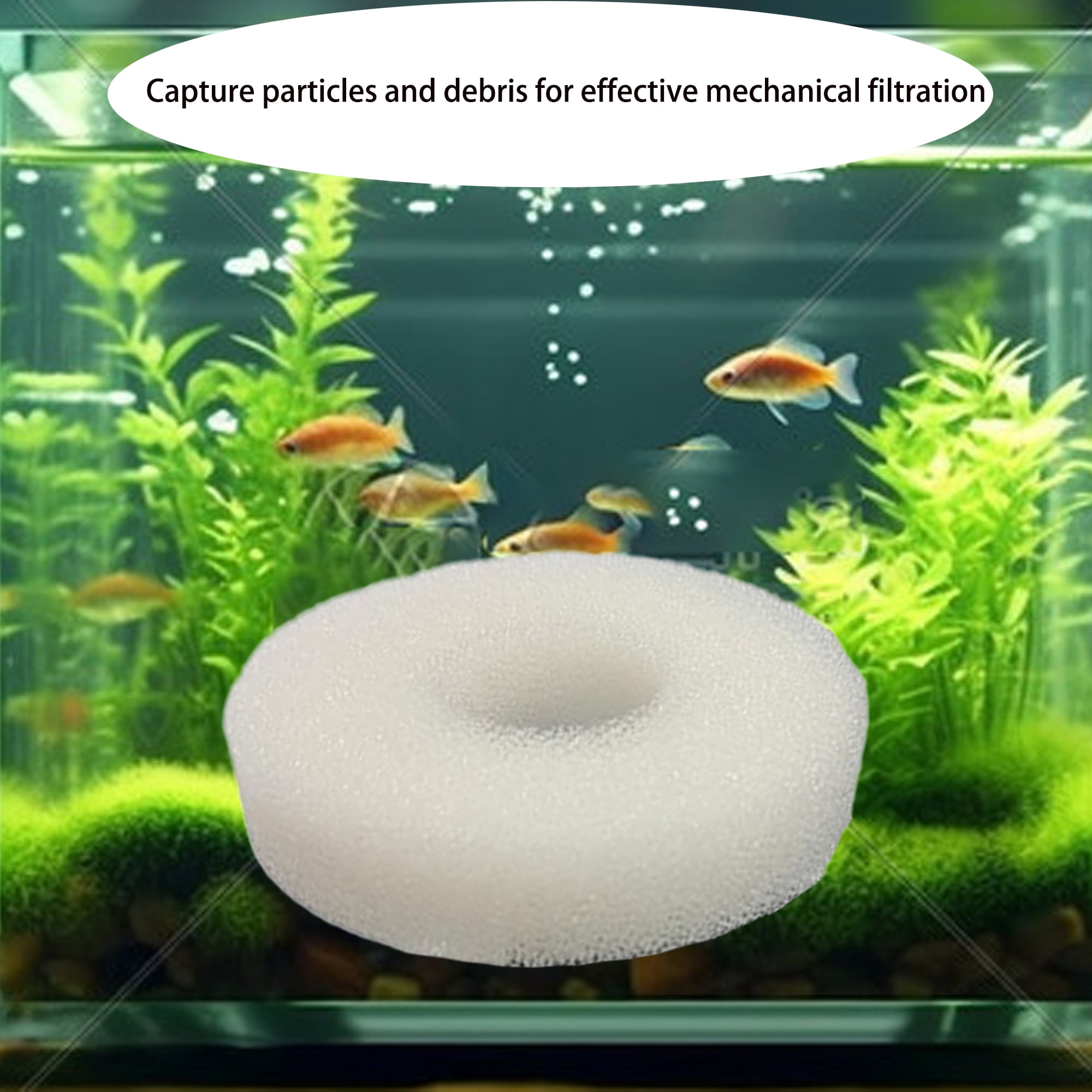 Genligt Replacement Aquarium Bio Sponge Foam Filter Pads Suitable for Biorb Aquarium Filters, 16 Pack