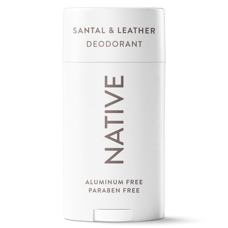 Native Aluminum Free Deodorant For Men 72 Hour Solid Deodorant Stick Santal & Leather 2.65oz