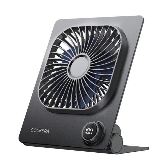 Ventilador de escritorio GOCKERA, batería ultrafina de 6.61 pulgadas, 5000 mAh, 100 velocidades