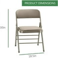 thumbnail image 3 of CozyBox 4-Pack Padded Folding Chairs with Steel Frame – Ideal for Indoor and Outdoor Events, Dining, and Parties, 3 of 4