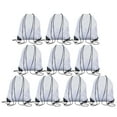thumbnail image 5 of fenteer 10 Pcs Drawstring Backpacks Drawstring Bags Cinch Bags Polyester Gym Bag Gym Bag White, 5 of 8