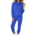 thumbnail image 2 of ZUBMGKTE Outfit Sets for Women 2 Piece Sets Winter Casual Tracksuit Long Sleeve Lounge Set Outfits with Pockets Fashion Fall Clothes, 2 of 7
