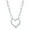 Silver Heart, variant on Dangling Heart-Shaped Paperclip Link Design Chain 16+2” Necklace Silver Sterling Silver Jewelry for Women and Teens