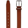 thumbnail image 2 of Bill Blass  Stretch Leather Dress Belt with Brushed Gunmetal Buckle (Men), 2 of 5