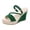 Green, variant on Rokment 2-Ways Convertible Slingback Slides Platform Wedge Sandals with Back Straps Fashion Casual Espadrilles Chunky ultra High Heels Dress Slip on Summer Shoes Beige Size 6