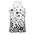 thumbnail image 4 of Birdeem Femmes Décontracté Imprimé Sans Manches Dos Nu Sans Bretelles Col Rond Chandail Blouse Hauts, 4 of 8