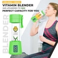 thumbnail image 5 of Organic Greek® Vitamin Blender Portable Blender And Juicer With USB Charger. Portable Blender For Shakes, Smoothies, Juice 380ml, Six Blades Bright Green Color, 5 of 10