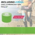 thumbnail image 2 of Cinta de Kinesiología Uxcell, Cintas Adhesivas de Algodón para Soporte Muscular Deportivo, Cinta Elástica Impermeable para Rodilla, Tobillo, Muñeca, Hombro Verde/Azul/Púrpura/Café, 2 of 7