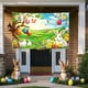 thumbnail image 1 of Pintura de fondo de Pascua con diseños de huevos y conejitos, ideal para fiestas o como accesorio fotográfico para celebraciones de Pascua en interiores y exteriores. Decoración del hogar, decoración, 1 of 3