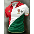 thumbnail image 2 of 2026 Soccer Cup Jersey for Men, Polo Collar Short Sleeve Portugal Flag Crest Graphic Top - Breathable Fan Shirt for Match Day & Casual Wear Dark Green XXXXXL, 2 of 4