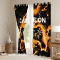 thumbnail image 3 of Castle Fairy Video Game Blackout Curtains Set of 2 (52x84 Each) for Teens Women Men,Abstract Orange Lightning Window Curtains,Gradient Gamer Curtains and Drapes,Super Cozy Room Decor, 3 of 6