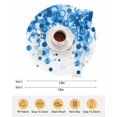 thumbnail image 6 of 13 Inch Round Placemats Set of 4, Blue Gradient Non Slip Heat Insulation PP Table Mats, Abstract Polka Dots Vintage Modern Art Washable Place Mats for Kitchen Dining Party Table Decor, 6 of 7