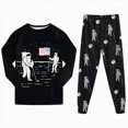 thumbnail image 5 of HFHAPW Toddler Pajamas Kids Pajamas for Boys Girls Long Sleeve Set 2 Piece Snug Fit Pjs Set, 5 of 8