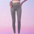 thumbnail image 1 of Tdoqot Workout Leggings for Women- Gym Butt Lifting High Rise Slim Fit Stretch Yoga Leggings Gray, 1 of 5