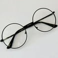 thumbnail image 2 of Black Unisex Retro Round Circle Metal Frame Eyeglasses, 2 of 4