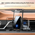 thumbnail image 7 of BK24-A 15W Fast Wireless Car Charger & Auto-Clamping Phone Holder, Vent Mount Bracket with Induction Charging (Black), 7 of 7