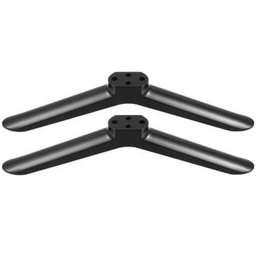 WORGEOUS Universal TV Stand Black Plastic Sleek Design 2pcs