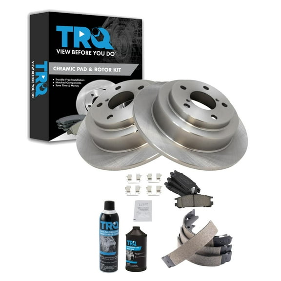 TRQ Rear Brake Pad & Rotor Kit BKA42432 Fits Select 1993-1999 Subaru Impreza , 1995-1999 Subaru Legacy