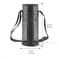 thumbnail image 3 of Water Bottle Holder with Adjustable Strap, Mesh Zipper Water Bottle Pouch, Transparent Insulated Cup Carrier for 40oz Tumblers, Lightweight Portable Hydration Pack for Gym,Black, 3 of 4
