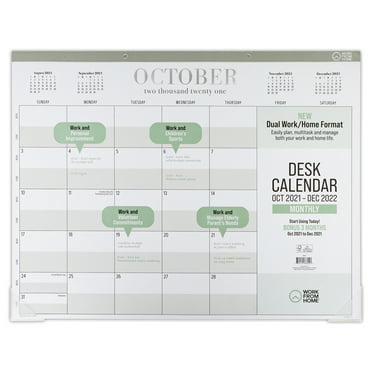 Twu Calendar 2022 Megawheels 2021 Sep-2022 Dec Desktop Calendar Standing Flip Desk Calendar -  Walmart.com