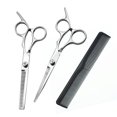 thumbnail image 1 of Juego Profesional de Tijeras para Cortar Cabello, Incluye Tijeras Rectas, Tijeras Desfiladoras, Peine y Bolsa de Almacenamiento, Acero Inoxidable de Alta Calidad, Diseño Ergonómico para Uso Cómodo y, 1 of 6