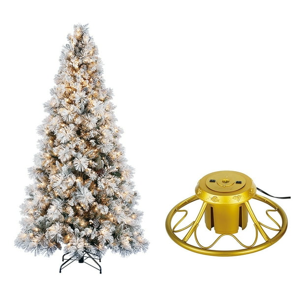 Home Heritage Snowdrift Spruce 7.5 Ft. Prelit Christmas Tree with
