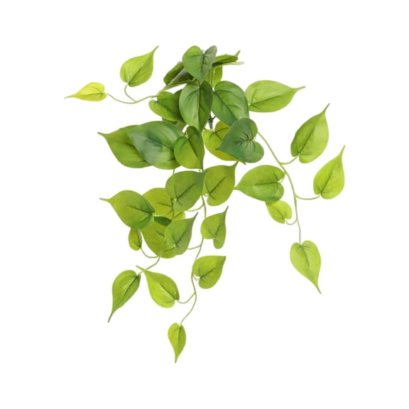 Hanging Plants with Ceramic Pot, 50cm Realistic Artificial Plants for Home Decor Indoor Green Plant with Modern White Planter, Pothos No.3