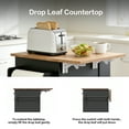 thumbnail image 3 of Kitchen Island, Island Table for Kitchen, Kitchen Carts on Wheels with Storage, Hidden Tilt Out Trash Cabinet, 3 of 7