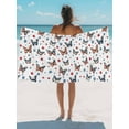 thumbnail image 4 of 4th of July Beach Towels Blanket Soft & Absorbent Quick Dry Microfiber Patriotic Butterfly Pattern Pool Towels for Swimming ,Yoga, Sports, Gym, Camping,Large 30X60in, Red Blue Stars, 4 of 7