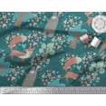 thumbnail image 2 of Soimoi Silk Fabric Tree,Fox & Bear Kids Fabric Prints by Yard 42 Inch Wide, 2 of 3