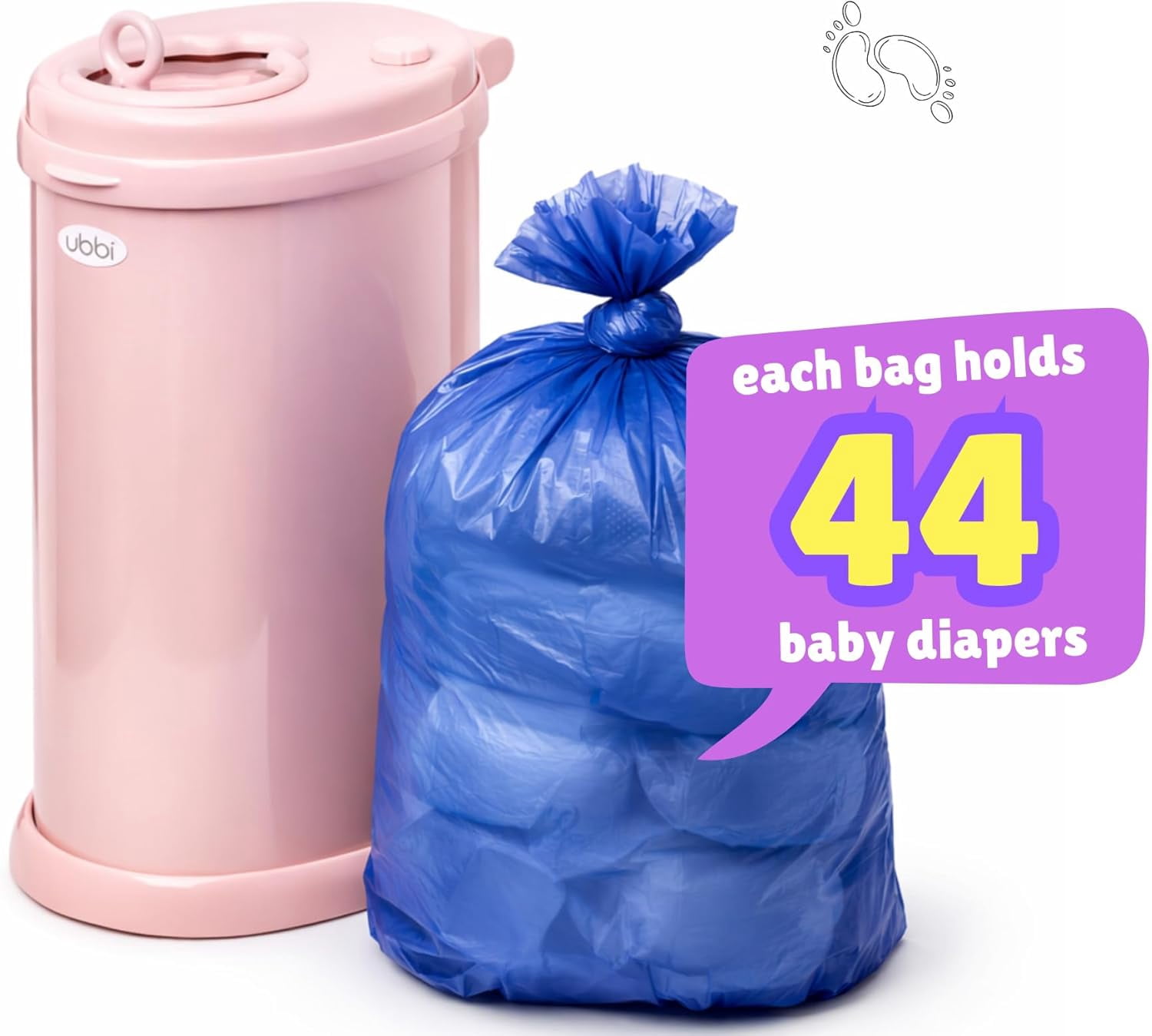 Disposable Diaper Pail Refill Bags (100 Bags) Compatible with Ubbi Diaper Bag Pail 13 Gal acity Diaper Pail Bag Medium Kitchen Trash Bag Heavy Duty Recycled Large Garbage Bag (100 ct.)