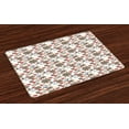 thumbnail image 1 of Ambesonne Floral Place Mats Set of 4, Nostalgic Blossoms Art, Standard Size, Multicolor, 1 of 4