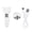 White, variant on Rupoun Remote Control Page Turner Portable Bluetooth Remote Clicker Camera Shutter for Electronic Book Phone Tablet Roseate 1.26 inches