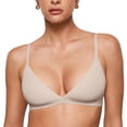 thumbnail image 1 of Bralette INLYRIC Inbarely Triángulo Profundo Sin Relleno Vainilla XS, 1 of 6