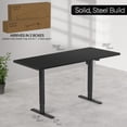 thumbnail image 6 of VIVO Electric 71” x 30” Stand Up Desk Workstation, Vintage Brown Top, Black Frame, 6 of 8