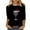 Black-2, variant on Women Christmas Tops Fancy 3/4 Sleeve Plus Size Tshirts Novelty Holiday Printed Blouse Loose Fit Casual Crewneck Pullover Tees Black XL