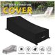 thumbnail image 3 of Funda Protectora, Impermeable, Cortavientos, Anti-UV, Funda Protectora de Tela Oxford 210D para Tumbona, Tumbona (210x75x40/80cm) - Negro, 3 of 3