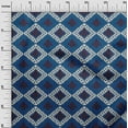 thumbnail image 2 of oneOone Organic Cotton Poplin Twill Fabric Argyle Ikat Decor Fabric Printed BTY 42 Inch Wide, 2 of 4