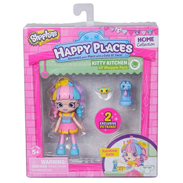 Shopkins Happy Places Doll Single Pack, Rainbow Kate - Walmart.com