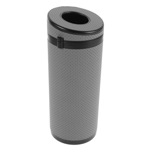 Porta pañuelos de coche de cuero sintético, caja cilíndrica para pañuelos, caja redonda para pañuelos, tubo para toallas de papel y servilletas