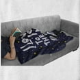 thumbnail image 6 of I Love You to the Moon and Back Soft Flannel Fleece Blanket, Stars Cartoon Style Love Affection Pattern, Cozy Plush for Indoor and Outdoor Use, 50" x 70", Dark Blue Grey Multicolor, by Ambesonne, 6 of 6