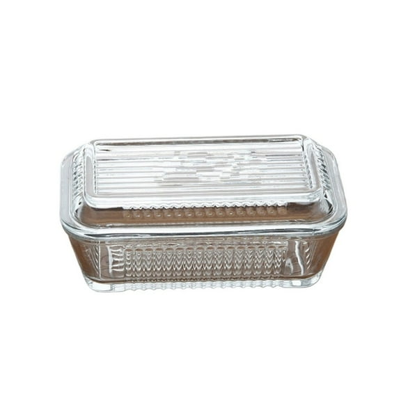 Butter Dish with Lid Clear Glass Multi-purpose Storage Container for the Kitchen