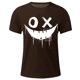 thumbnail image 4 of Blusas y camisas de manga corta con cuello redondo para hombre, blusas casuales de verano a la moda con cuello redondo y estampado para hombre., 4 of 4