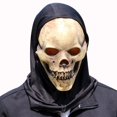 thumbnail image 1 of Máscara de calavera de miedo para Halloween, máscaras de látex de fantasma divertido, accesorios de Cosplay para eventos de Halloween para adultos Fivean unisex, 1 of 1