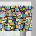 thumbnail image 5 of Ambesonne Geometric Valance & Curtain, Retro Shapes Pattern, 55"x45", Multicolor, 5 of 6