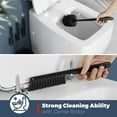 thumbnail image 3 of PYYNA-Toilet Brush, 3 Pack Toilet Brush and Holder Set Bathroom Accessories, Toilet Bowl Brush and Holder with 3 Crevice Brush for Bathroom, Toilet Scrubber Brush (Black), 3 of 4