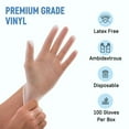 Dre Health Disposable Vinyl Gloves (L) 100 Pack Clear Latex and