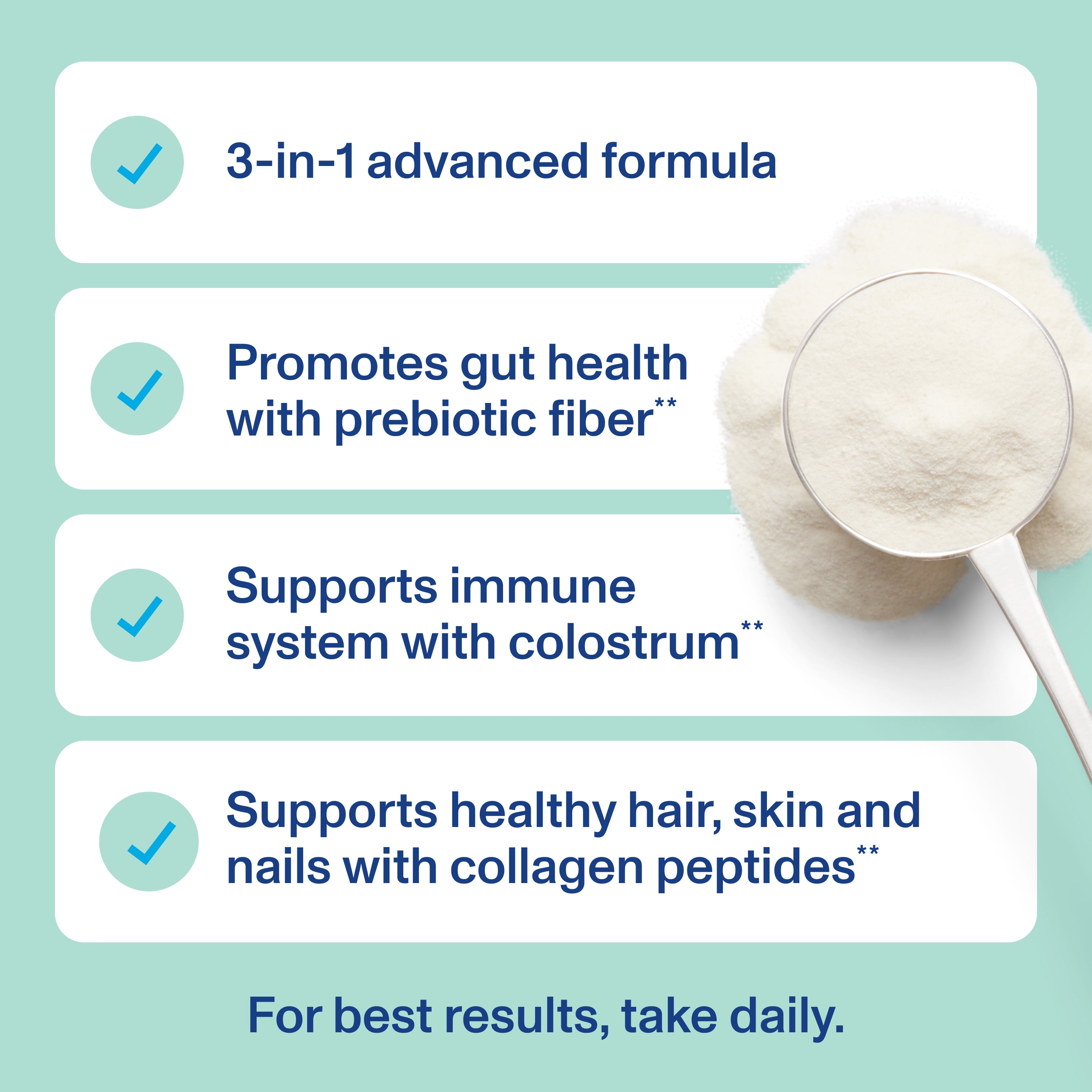 Vital Proteins Advanced Collagen Peptides Plus Colostrum With Fiber Powder, Unflavored, 5oz