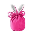 thumbnail image 2 of OEFNTAC Easter Bunny Drawstring Velvet Bag Plush Gift Bag with Cute Ears for Candy Packing Easter Decor Party Favor, 2 of 8